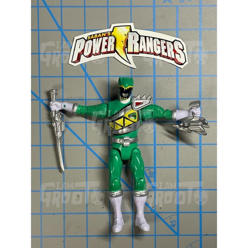 Power Rangers Green Ranger Dino Supper Charge Double Strike Action Figure